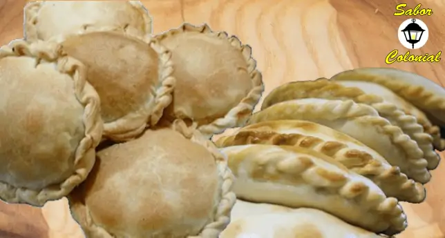 Artesanales de verdura tricolor, con relleno vegetal y masa dorada